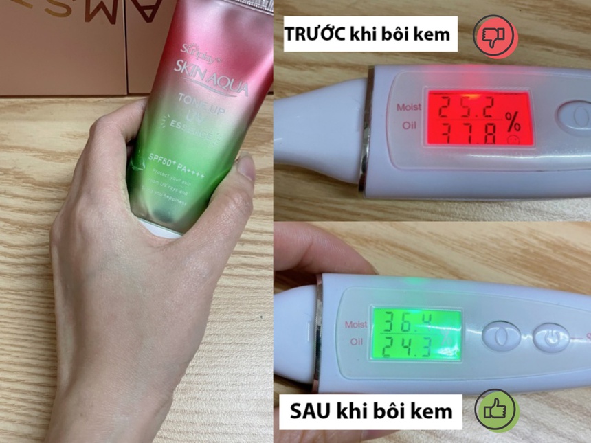 Review kem chống nắng giá hơn 100k: SPF 50 +, lên da ẩm mượt, trắng mướt - Ảnh 2.