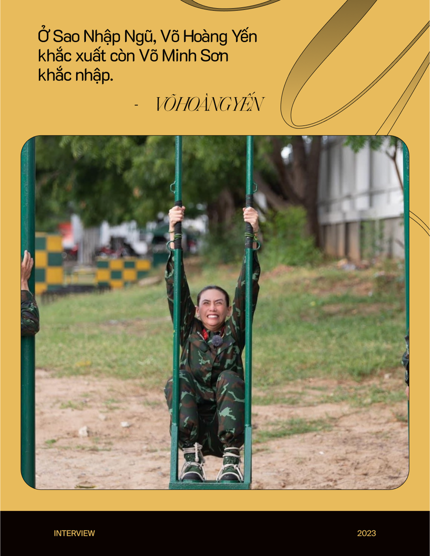 Võ Hoàng Yến: 'Ở 'Sao nhập ngũ', tôi khắc xuất, Võ Minh Sơn khắc nhập' - Ảnh 3. Võ Hoàng Yến: 'Ở 'Sao nhập ngũ', tôi khắc xuất, Võ Minh Sơn khắc nhập' - Ảnh 3.