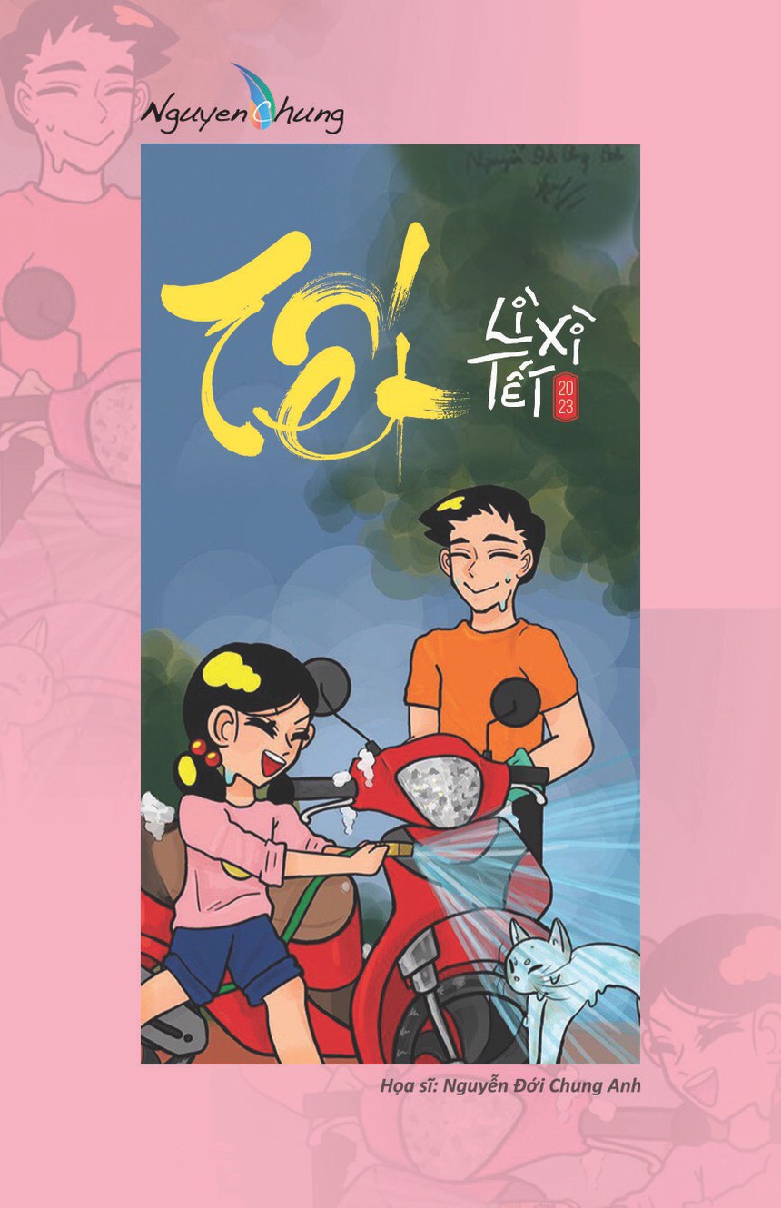 'Tết sum họp' đầy ý nghĩa của 'họa sĩ nhí' Nguyễn Đới Chung Anh - Ảnh 4.