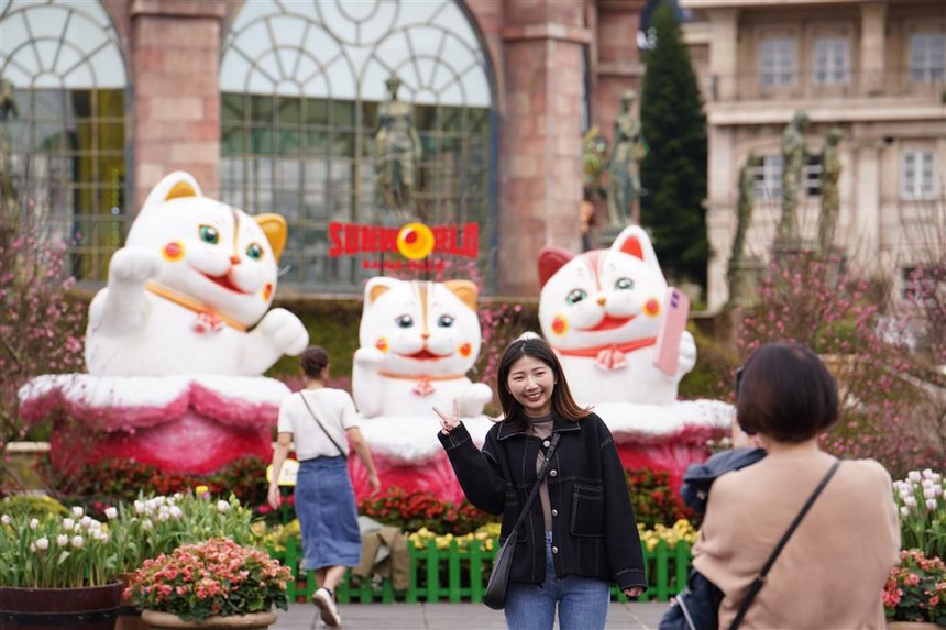 Ngập tràn không khí Tết trong Lễ hội Vạn sắc hoa xuân tại Bà Nà - Ảnh 4.