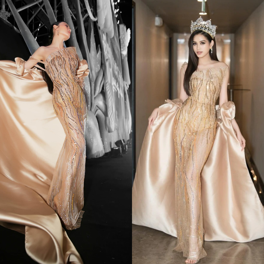 Minh Hằng - Đỗ Thị Hà và 3721 lần đụng độ váy vóc: Đôi chân 1m11 có 'át vía' được nhan sắc 'Cô Ba Trà'? - Ảnh 5.