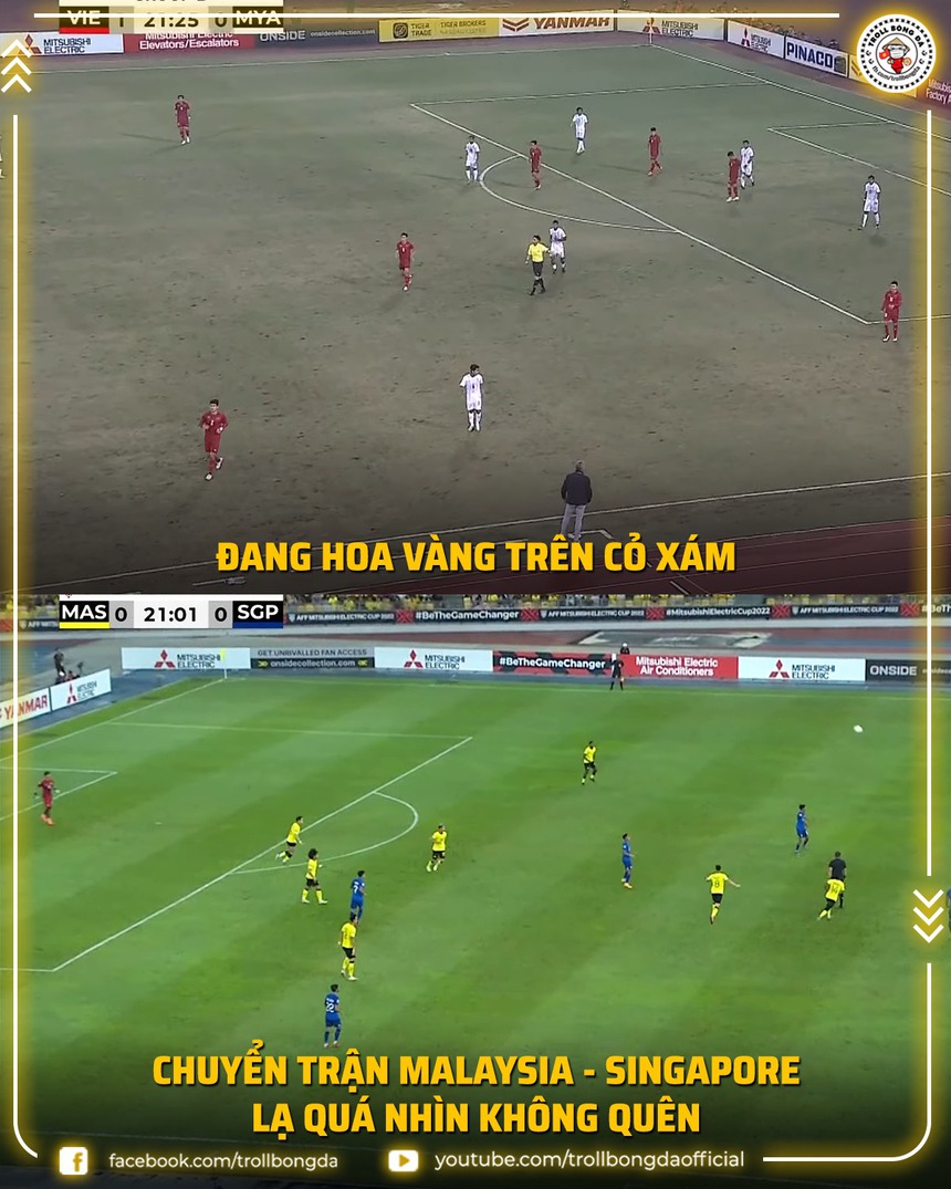 Nhìn mặt sân Mỹ Đình, CĐV Việt Nam tưởng tivi... bị hỏng màu - Ảnh 2.