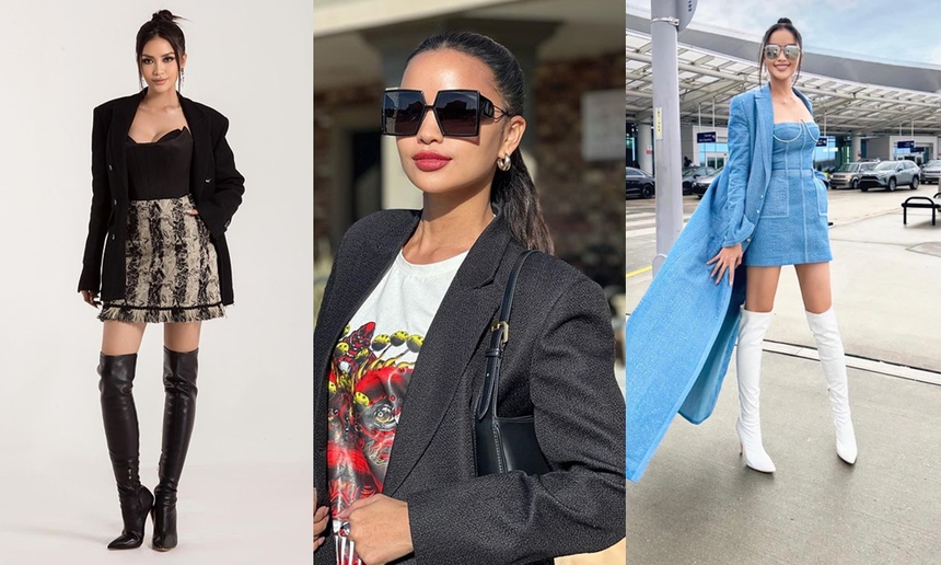 Hú hồn dàn đối thủ Hoa hậu Ngọc Châu: Ăn vận diêm dúa, tạo dáng kém duyên, chơi chiêu đối phó khi bị tố dùng đồ da động vật - Ảnh 7.