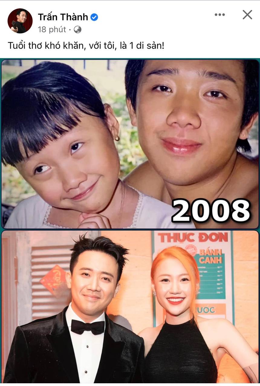 Khoe khung ảnh hiếm cùng em gái, Trấn Thành tiết lộ từng trải qua tuổi thơ khó khăn - Ảnh 1. Khoe khung ảnh hiếm cùng em gái, Trấn Thành tiết lộ từng trải qua tuổi thơ khó khăn - Ảnh 1.