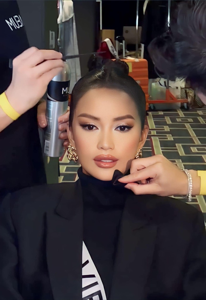 Ngọc Châu trong ngày đầu tại Miss Universe 2022: Chung phòng với Hoa hậu Nhật Bản, được "hội chị em" ủng hộ cực hoành tráng - Ảnh 3.
