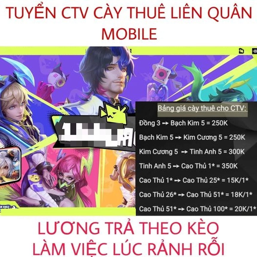 Bất ngờ với số tiền dân ‘cày thuê’ Liên Quân chi ra để thuê cộng tác viên, có cả yêu cầu về độ tuổi - Ảnh 2.