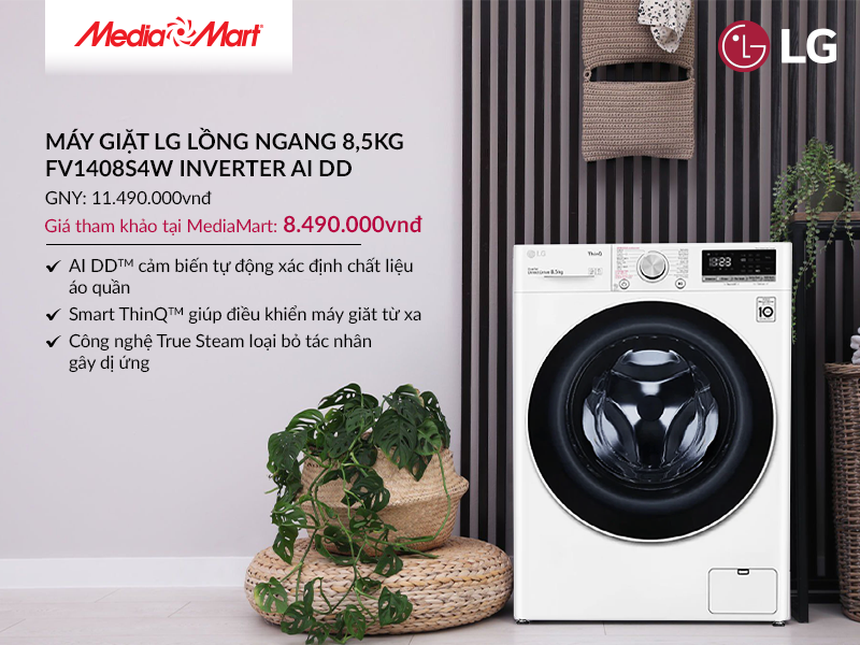 Top 5 máy giặt lồng ngang giảm sâu trước Tết, giá chỉ từ 7,99 triệu đồng - Ảnh 2.