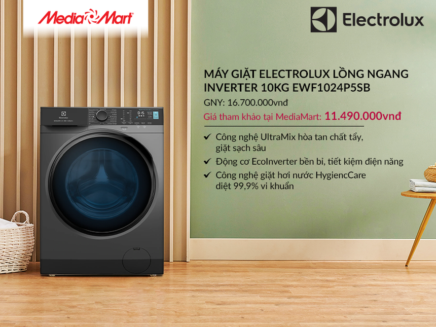 Top 5 máy giặt lồng ngang giảm sâu trước Tết, giá chỉ từ 7,99 triệu đồng - Ảnh 4.