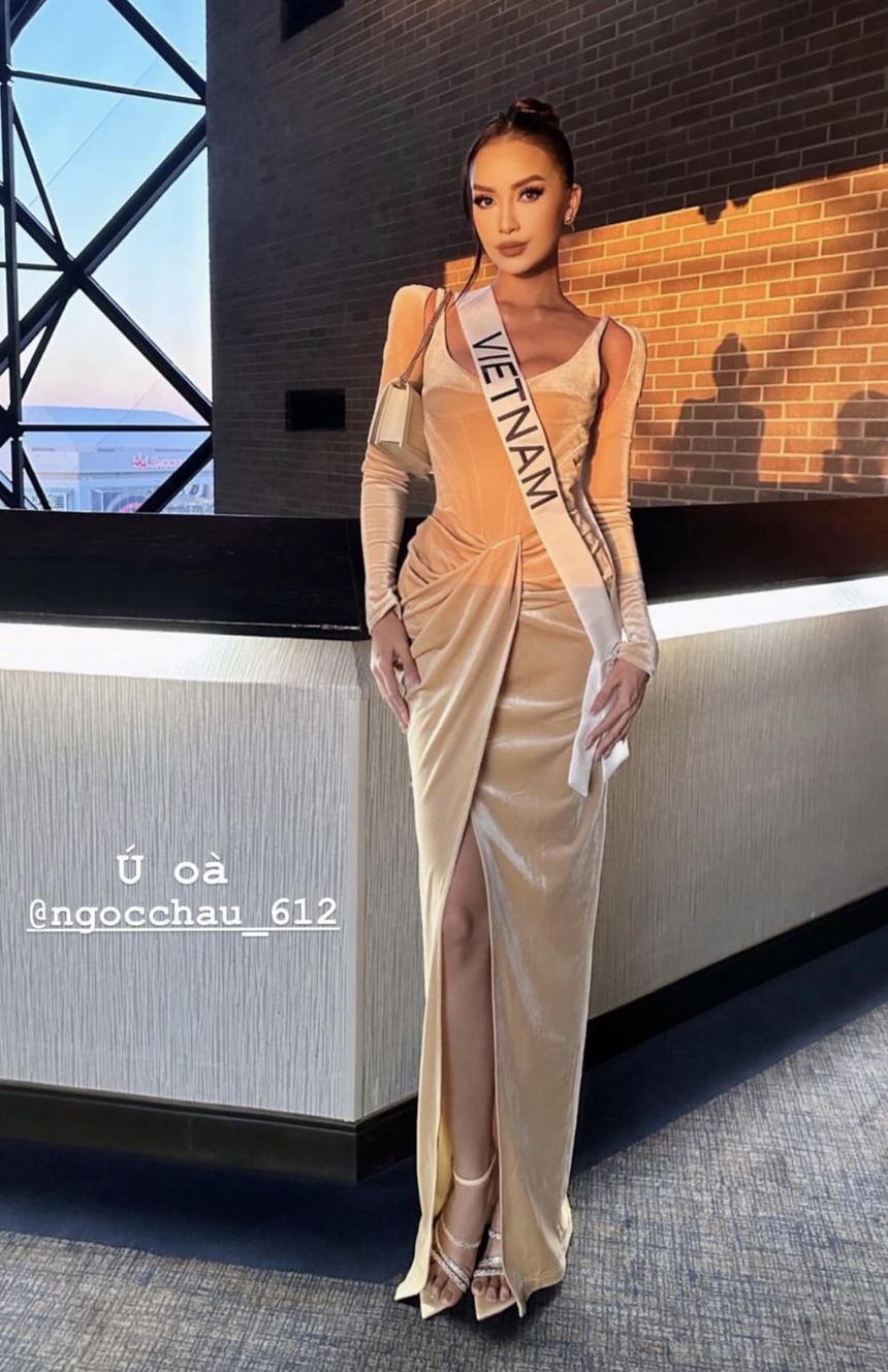 Ngọc Châu khoe visual phát sáng 'chặt chém' dàn đối thủ Miss Universe, để lộ 1 chi tiết khiến fan lo lắng - Ảnh 3.