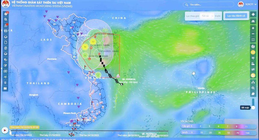 Ứng phó với bão số 5: Thông báo các phương tiện trên biển không di chuyển vào khu vực nguy hiểm - Ảnh 2.