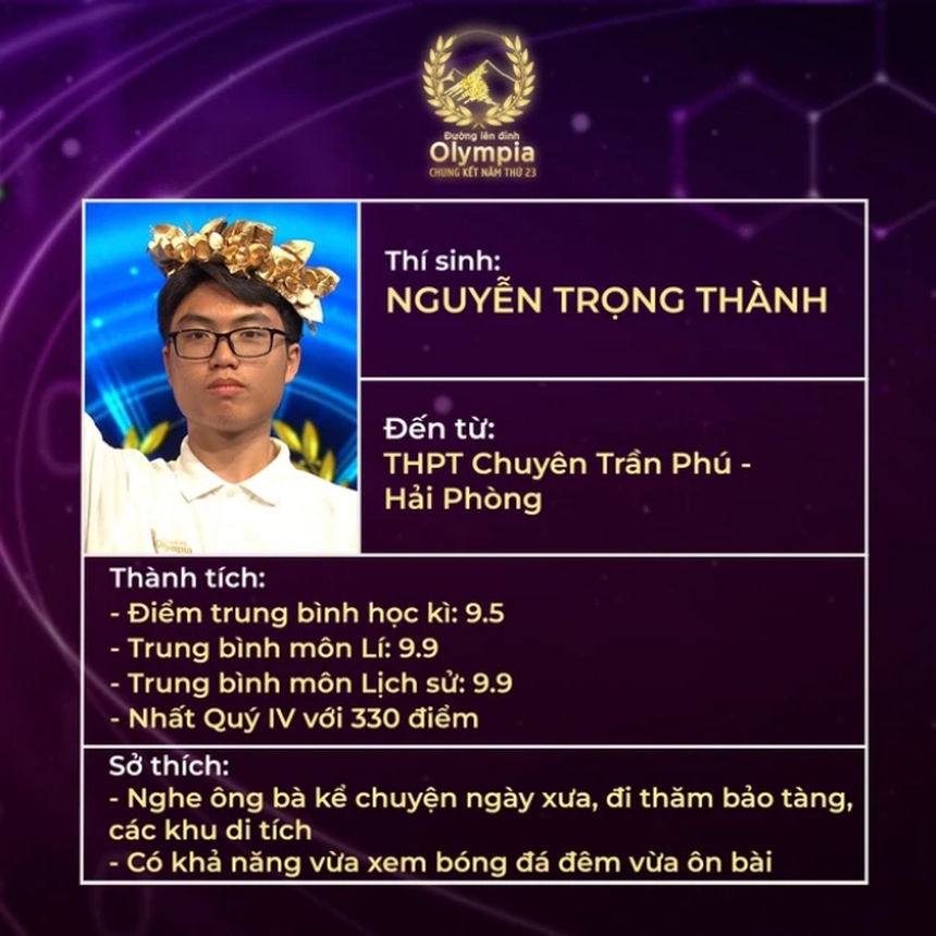 Gặp gỡ 4 nam sinh ấn tượng trong chung kết Đường lên đỉnh Olympia năm 2023 - Ảnh 2.