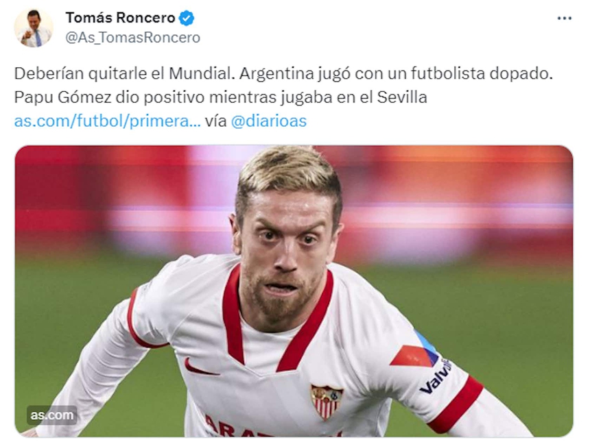 Nhà báo nổi tiếng Tây Ban Nha yêu cầu tước danh hiệu World Cup của Messi và Argentina - Ảnh 2. Nhà báo nổi tiếng Tây Ban Nha yêu cầu tước danh hiệu World Cup của Messi và Argentina - Ảnh 2.