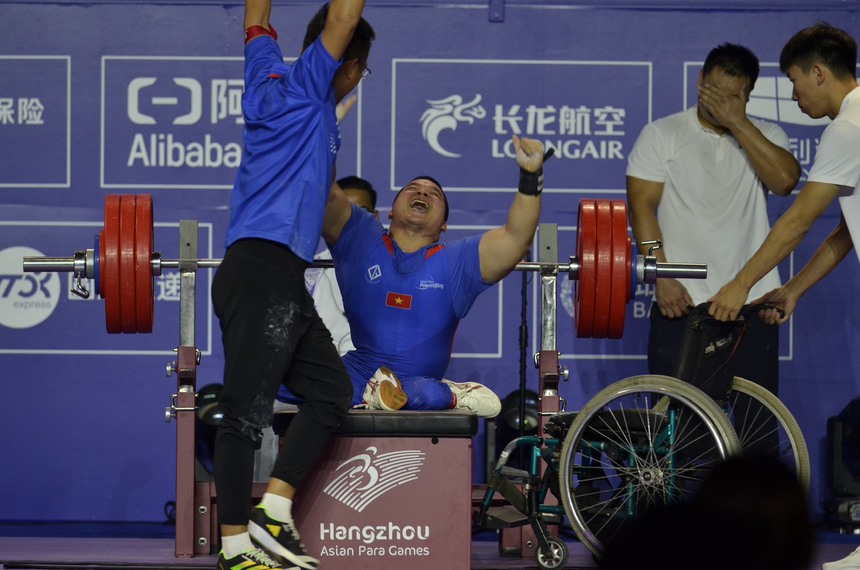 Phá kỷ lục nhưng lực sỹ Việt Nam không bảo vệ được HCV ASIAN Para Games - Ảnh 1.
