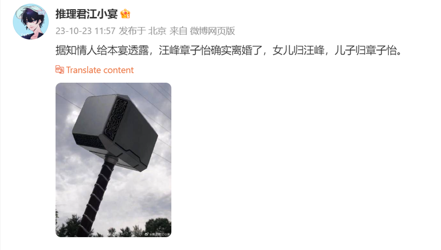 Chương Tử Di và Uông Phong tuyên bố ly hôn - Ảnh 2. Chương Tử Di và Uông Phong tuyên bố ly hôn - Ảnh 2.