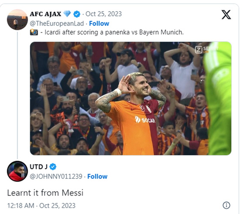 Cựu sao Inter Milan đá panenka cực lạnh lùng tung lưới Bayern Munich ở Cúp C1, fan hé lộ bí quyết - Ảnh 3.