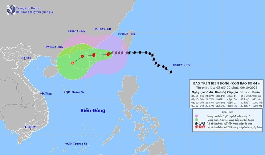 Bão số 4 di chuyển theo hướng Tây, cách Hồng Kông (Trung Quốc) khoảng 430 km - Ảnh 1. Bão số 4 di chuyển theo hướng Tây, cách Hồng Kông (Trung Quốc) khoảng 430 km - Ảnh 1.