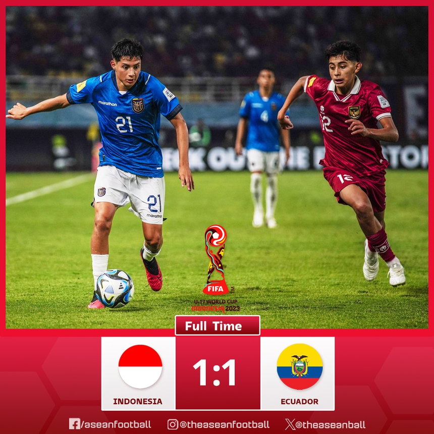 U17 Indonesia tạo 'địa chấn' ở giải U17 thế giới trước Á quân Nam Mỹ - Ảnh 2. U17 Indonesia tạo 'địa chấn' ở giải U17 thế giới trước Á quân Nam Mỹ - Ảnh 2.