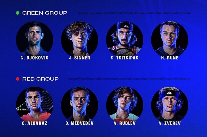 ATP Finals 2023: Cuộc chiến giữa Djokovic và phần còn lại - Ảnh 2. ATP Finals 2023: Cuộc chiến giữa Djokovic và phần còn lại - Ảnh 2.