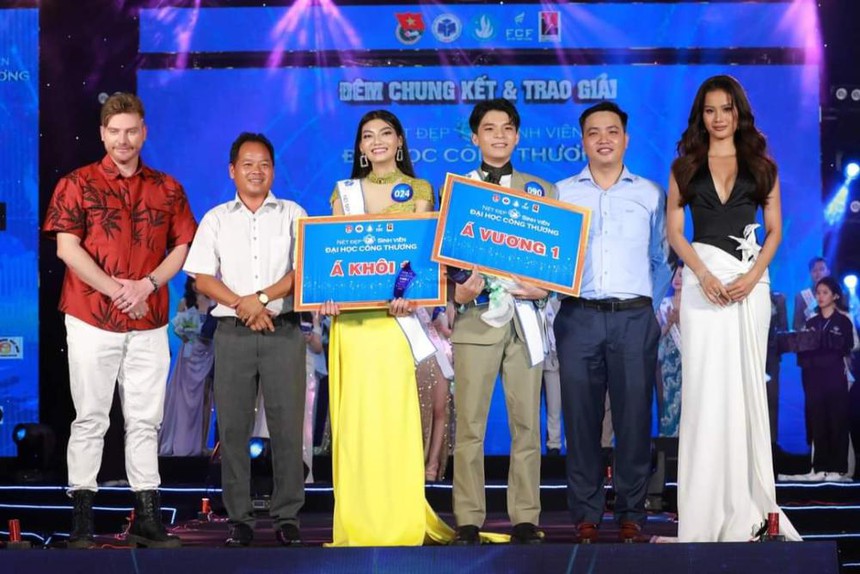 Nguyễn Quốc Bảo, Nguyễn Thảo My đăng quang Nam vương, Hoa khôi Nét đẹp Sinh viên ĐH Công thương 2023 - Ảnh 2. Nguyễn Quốc Bảo, Nguyễn Thảo My đăng quang Nam vương, Hoa khôi Nét đẹp Sinh viên ĐH Công thương 2023 - Ảnh 2.