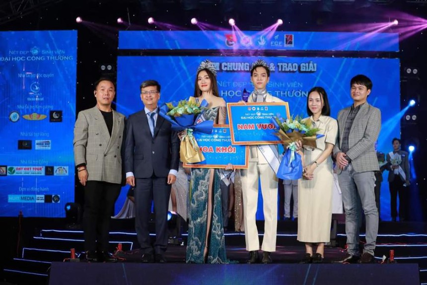 Nguyễn Quốc Bảo, Nguyễn Thảo My đăng quang Nam vương, Hoa khôi Nét đẹp Sinh viên ĐH Công thương 2023 - Ảnh 1. Nguyễn Quốc Bảo, Nguyễn Thảo My đăng quang Nam vương, Hoa khôi Nét đẹp Sinh viên ĐH Công thương 2023 - Ảnh 1.