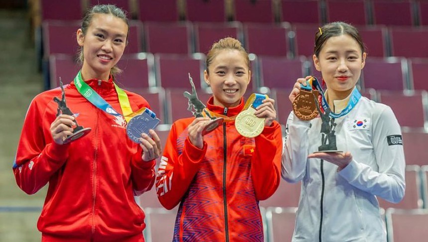 Dương Thúy Vi và bộ sưu tập danh hiệu đồ sộ, xứng đáng là 'cô gái vàng' của Wushu Việt Nam - Ảnh 4.