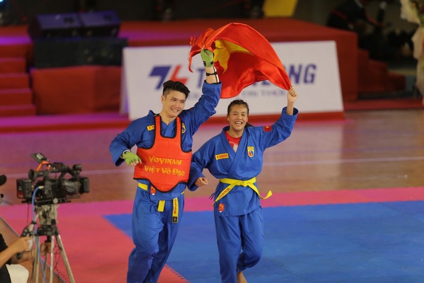 Võ sĩ Nam Định xuất sắc giành HCV Vovinam thế giới - Ảnh 2.