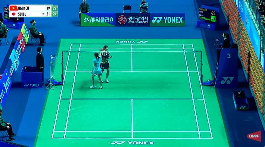 Thua đối thủ kém gần 50 bậc, Thùy Linh dừng chân tại Hàn Quốc Masters 2023 - Ảnh 2. Thua đối thủ kém gần 50 bậc, Thùy Linh dừng chân tại Hàn Quốc Masters 2023 - Ảnh 2.