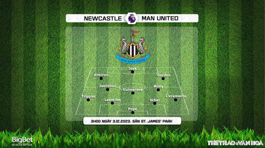 Nhận định bóng đá Newcastle vs MU (3h00, 3/12), Vòng 14 giải Ngoại hạng Anh - Ảnh 3. Nhận định bóng đá Newcastle vs MU (3h00, 3/12), Vòng 14 giải Ngoại hạng Anh - Ảnh 3.