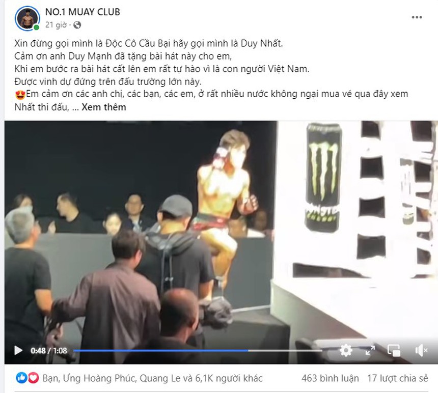 Nguyễn Trần Duy Nhất xin mọi người đừng gọi mình là ‘Độc cô cầu bại’, nhà vô địch boxing thế giới gửi lời động viên - Ảnh 2.