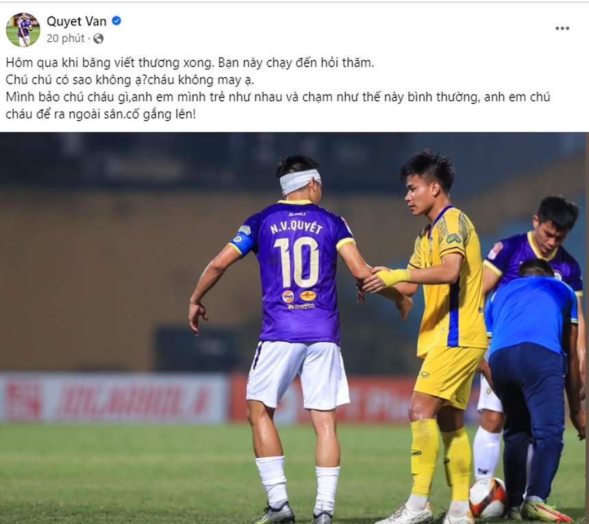 Văn Quyết được khen vì hành động đẹp, thể hiện khí phách của đàn anh - Ảnh 2.