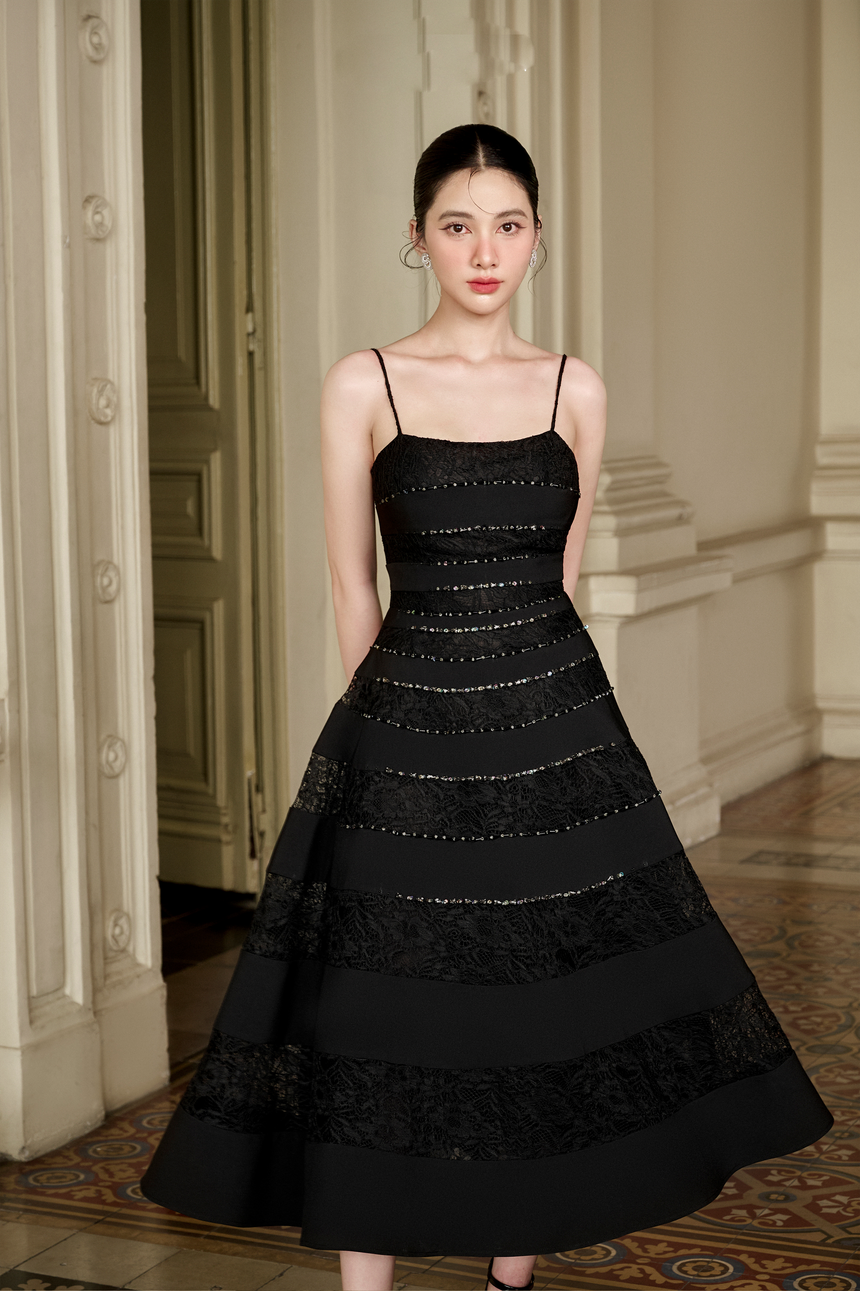 Người đẹp Cẩm Đan khoe vai trần gợi cảm với trang phục của NTK Lê Ngọc Lâm - Ảnh 3.