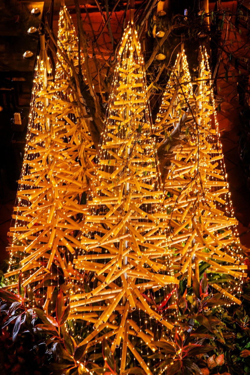 Lung linh rừng thông Noel từ tre và hạc giấy - Ảnh 4. Lung linh rừng thông Noel từ tre và hạc giấy - Ảnh 4.