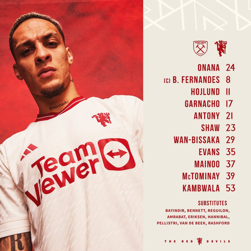 Trực tiếp West Ham vs MU, Ngoại hạng Anh (19h30 hôm nay, K+Sport1): Antony đá chính, Rashford dự bị - Ảnh 5.