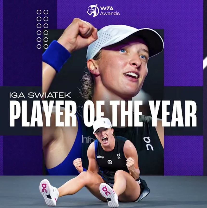 Iga Swiatek, tay vợt xuất sắc nhất WTA 2023: Thành công từ sự mở lòng - Ảnh 1. Iga Swiatek, tay vợt xuất sắc nhất WTA 2023: Thành công từ sự mở lòng - Ảnh 1.
