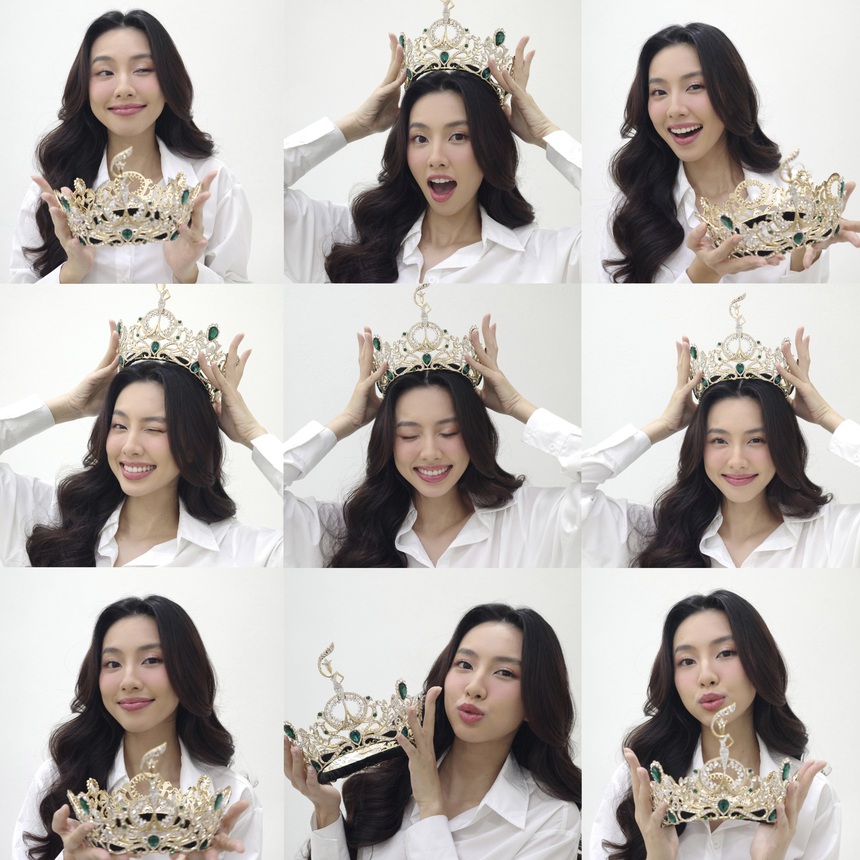 Hoa hậu Thùy Tiên tung loạt ảnh bên vương miện kỷ niệm 2 năm đăng quang  - Ảnh 1.
