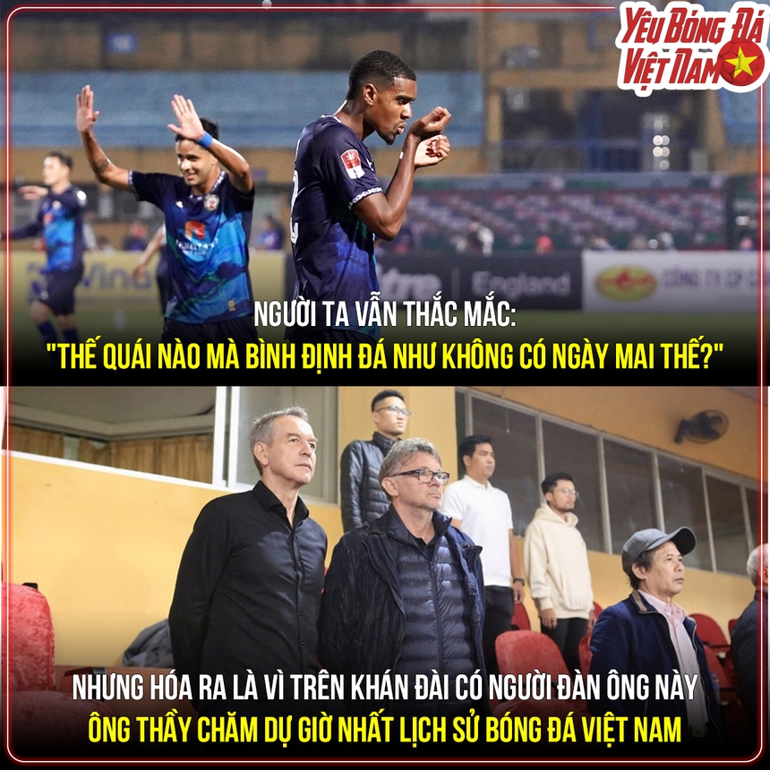Tiết lộ lý do Bình Định đá với Hà Nội như 'không có ngày mai', hóa ra là vì sự xuất hiện của một 'người đặc biệt' trên khán đài - Ảnh 2.