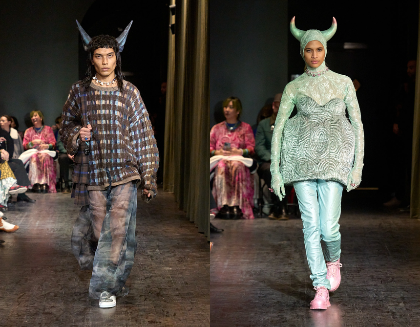 Lạ lùng Fashion Week: Người mẫu hoá thú theo đúng nghĩa đen, khách mời bị doạ cho không biết nên la hét hay nên cười - Ảnh 5.