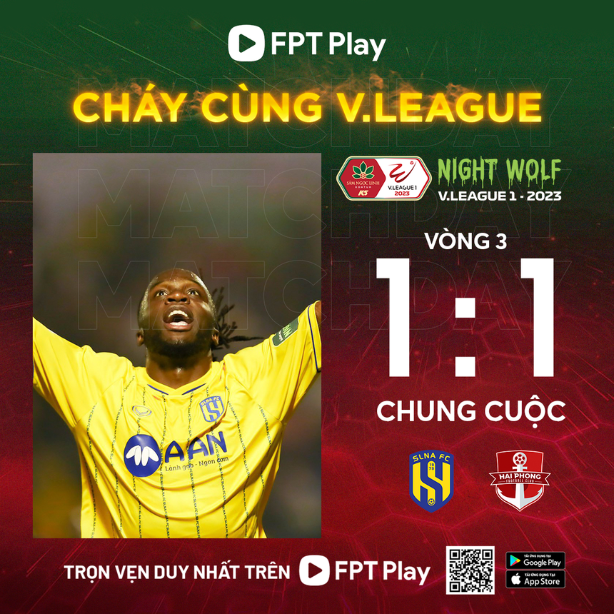 Kết quả V-League 2023: SLNA có trận hòa thứ 3 liên tiếp - Ảnh 1.