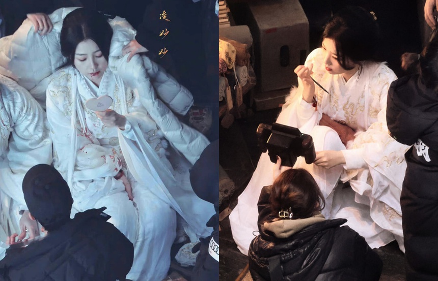 Hé lộ tạo hình cô dâu cổ trang cực đẹp của Ngu Thư Hân, biểu cảm đáng yêu gây chú ý - Ảnh 3.