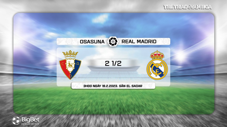 Nhận định, soi kèo Osasuna vs Real Madrid (03h00, 19/2), vòng 22 La Liga - Ảnh 9. Nhận định, soi kèo Osasuna vs Real Madrid (03h00, 19/2), vòng 22 La Liga - Ảnh 9.