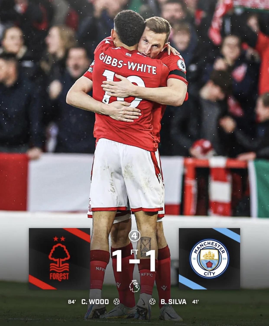 VIDEO bàn thắng Nottingham 1-1 Man City: Bernardo Silva ghi siêu phẩm, Man City vẫn hòa tiếc nuối - Ảnh 4. VIDEO bàn thắng Nottingham 1-1 Man City: Bernardo Silva ghi siêu phẩm, Man City vẫn hòa tiếc nuối - Ảnh 4.