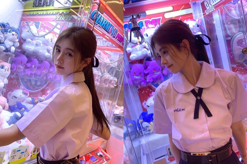 “Mỹ nữ 4000 năm” Cúc Tịnh Y gây sốt khi diện đồng phục học sinh Thái: Visual “bén đứt tay” chấp hết camera thường! - Ảnh 10.