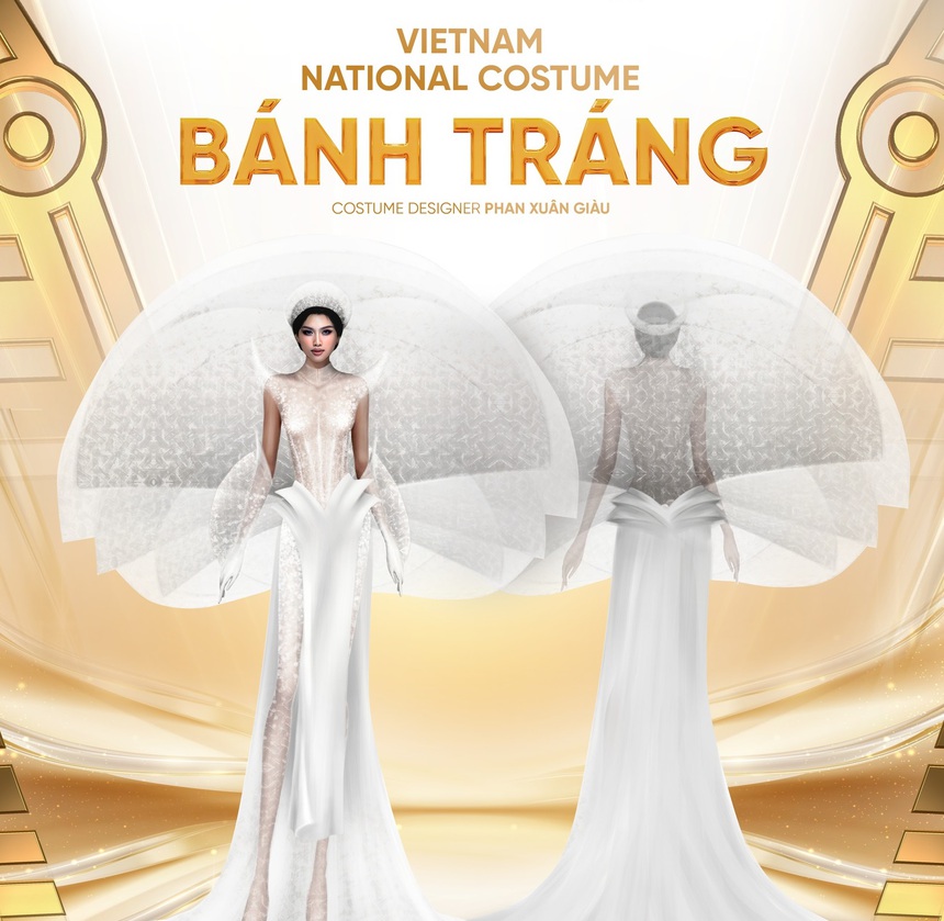 Thanh Thanh Huyền sẽ diện trang phục "Bánh Tráng" để tham dự phần thi Trang phục dân tộc tại Miss Charm 2023 - Ảnh 1.