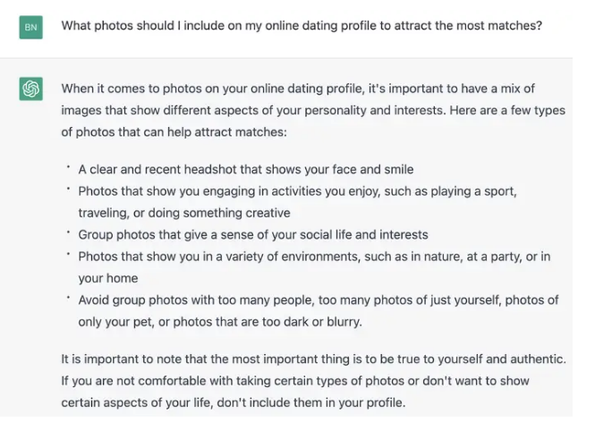 Các chuyên gia hẹn hò nổi tiếng "mổ xẻ" khi nhờ ChatGPT lên kế hoạch cho chiến lược tán tỉnh: Chỉn chu nhưng không hợp lý! - Ảnh 4.