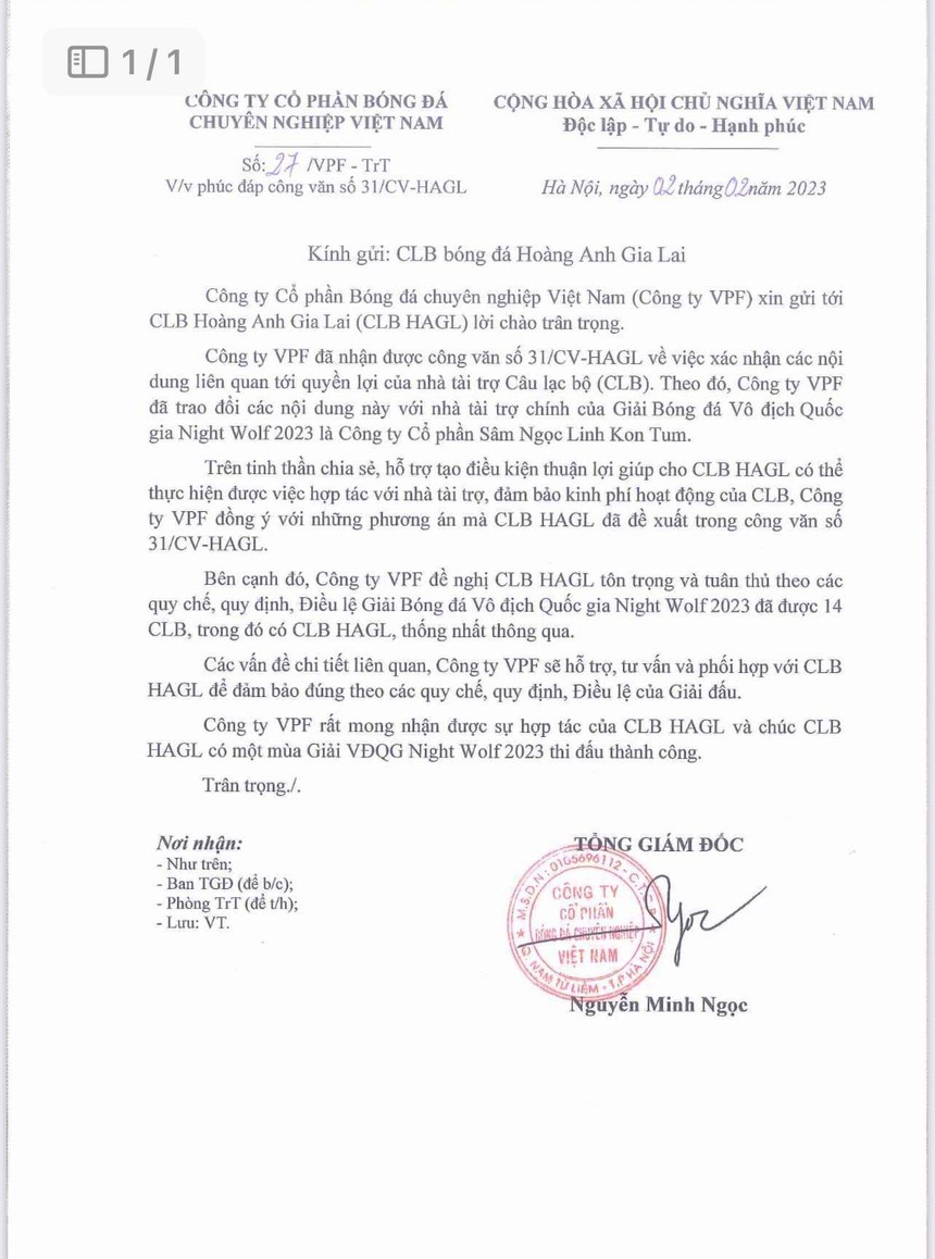 HAGL chính thức dự V-League 2023 - Ảnh 1.