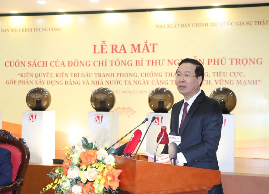 Lễ ra mắt cuốn sách của Tổng Bí thư Nguyễn Phú Trọng về đấu tranh phòng, chống tham nhũng, tiêu cực - Ảnh 1. Lễ ra mắt cuốn sách của Tổng Bí thư Nguyễn Phú Trọng về đấu tranh phòng, chống tham nhũng, tiêu cực - Ảnh 1.