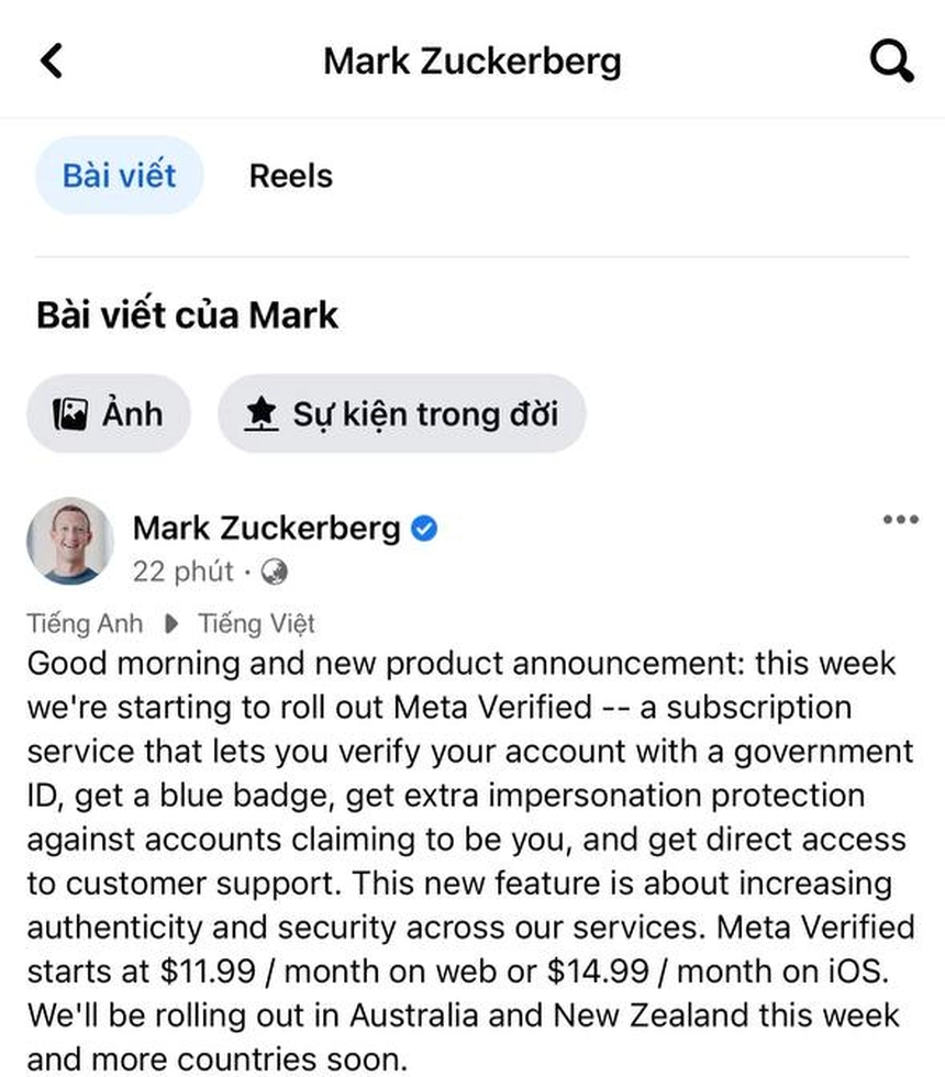 Facebook cho phép người dùng mua tích xanh, mức giá tương đối dễ chịu nhưng ai dùng iOS thì khác - Ảnh 1.