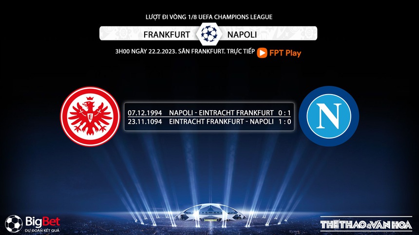 Nhận định, soi kèo Frankfurt vs Napoli (3h00, 22/2), lượt đi vòng 1/8 Cúp C1 - Ảnh 5. Nhận định, soi kèo Frankfurt vs Napoli (3h00, 22/2), lượt đi vòng 1/8 Cúp C1 - Ảnh 5.