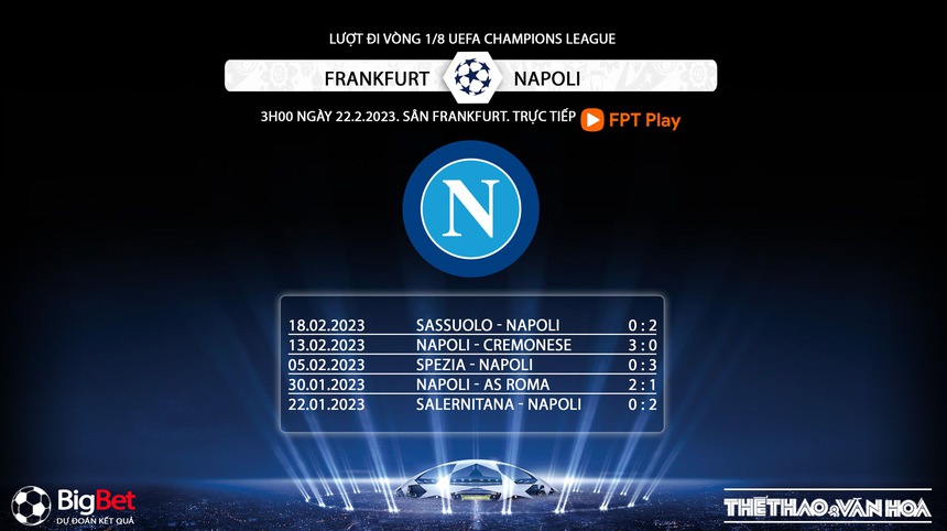 Nhận định, soi kèo Frankfurt vs Napoli (3h00, 22/2), lượt đi vòng 1/8 Cúp C1 - Ảnh 7. Nhận định, soi kèo Frankfurt vs Napoli (3h00, 22/2), lượt đi vòng 1/8 Cúp C1 - Ảnh 7.