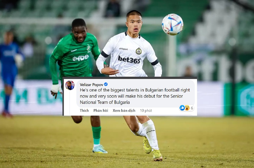 Đỗ Nguyễn Chung đang chơi cho đội 1 của Slavia Sofia tại giải VĐQG Bulgaria